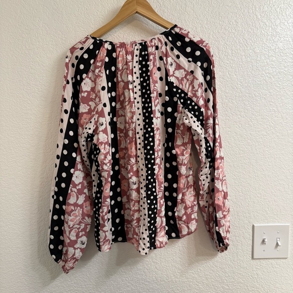 Andree By Unit Blouse Women’s Multicolor Floral Long Sleeve Size Large - Picture 2 of 4